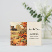 Pumpkin Farm Fall Harvest Erntedank Ankündigungspostkarte (Stehend Vorderseite)