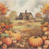 Pumpkin Farm Fall Harvest Erntedank Aufkleber (Vorderseite)