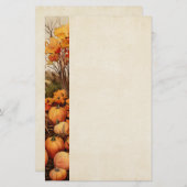 Pumpkin Farm Fall Harvest Erntedank Briefpapier (Vorne/Hinten)