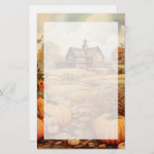 Pumpkin Farm Fall Harvest Erntedank Briefpapier (Vorne/Hinten)