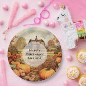 Pumpkin Farm Fall Harvest Erntedank Geburtstag Pappteller (Party)