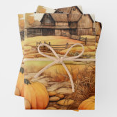 Pumpkin Farm Fall Harvest Erntedank Geschenkpapier Set (Beispiel)