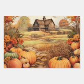 Pumpkin Farm Fall Harvest Erntedank Geschenkpapier Set (Vorderseite)
