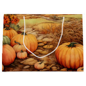 Pumpkin Farm Fall Harvest Erntedank Große Geschenktüte (Vorderseite)