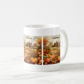 Pumpkin Farm Fall Harvest Erntedank Kaffeetasse (VorderseiteRechts)