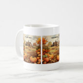 Pumpkin Farm Fall Harvest Erntedank Kaffeetasse (Vorderseite Links)