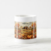 Pumpkin Farm Fall Harvest Erntedank Kaffeetasse (Mittel)