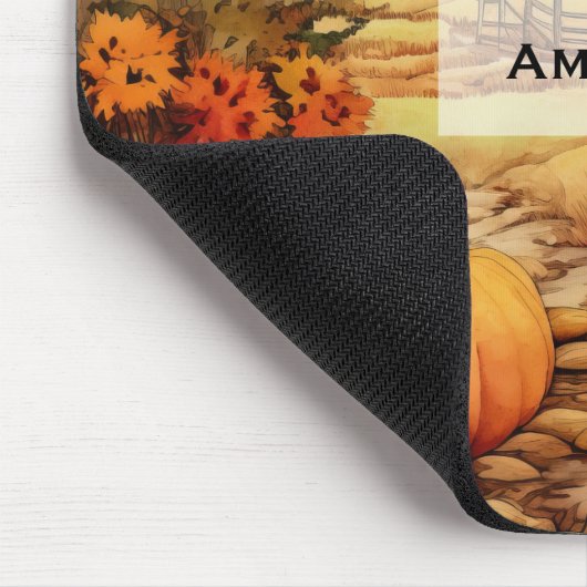 Pumpkin Farm Fall Harvest Erntedank Mousepad (Ecke)