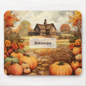 Pumpkin Farm Fall Harvest Erntedank Mousepad (Vorne)