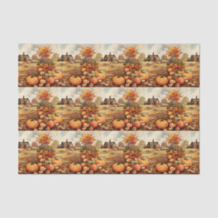 Pumpkin Farm Fall Harvest Erntedank Muster Seidenpapier