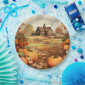 Pumpkin Farm Fall Harvest Erntedank Pappteller (Party)