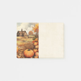 Pumpkin Farm Fall Harvest Erntedank Post-it Klebezettel