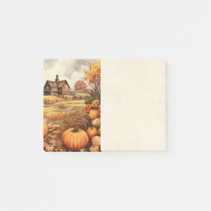 Pumpkin Farm Fall Harvest Erntedank Post-it Klebezettel