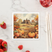 Pumpkin Farm Fall Harvest Erntedank Serviette (Beispiel)