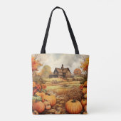 Pumpkin Farm Fall Harvest Erntedank Tasche (Rückseite)