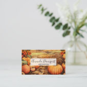 Pumpkin Farm Fall Harvest Erntedank Visitenkarte (Stehend Vorderseite)