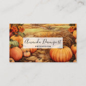 Pumpkin Farm Fall Harvest Erntedank Visitenkarte (Vorderseite)