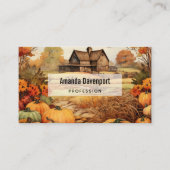 Pumpkin Farm Fall Harvest Erntedank Visitenkarte (Vorderseite)