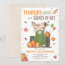 Pumpkin Farm Party Pumpkin Tractor Geburtstagspart