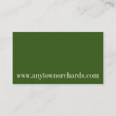 Pumpkin Farmstand Ernte Orchard Fall Visitenkarte (Rückseite)