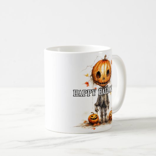 Pumpkin Fiend | Frohe Halloween Kaffeetasse (VorderseiteRechts)