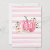 Pumpkin First Birthday Einladung (Rückseite)