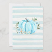 Pumpkin First Birthday Einladung (Rückseite)