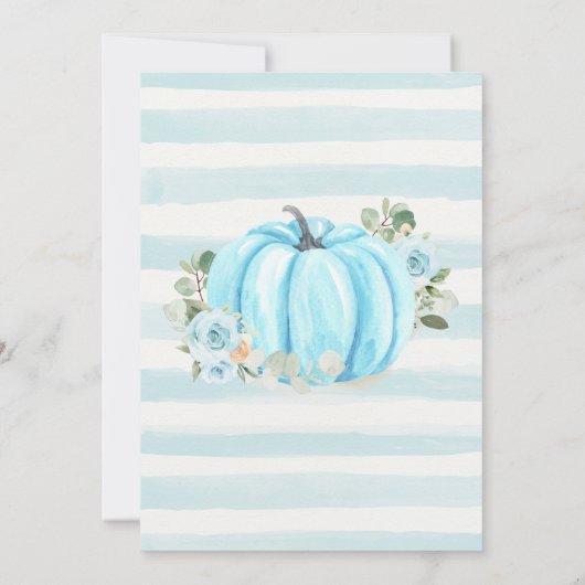 Pumpkin First Birthday Einladung (Rückseite)