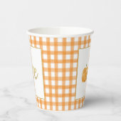 Pumpkin First Birthday Paper Cup - Boy Orange Pl Pappbecher (Links)