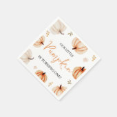 Pumpkin First Birthday Party Napkin Serviette (Ecke)