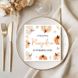 Pumpkin First Birthday Party Napkin Serviette