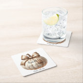 Pumpkin First Birthday Sticker - Halloween-Party Rechteckiger Pappuntersetzer (Vor Ort)