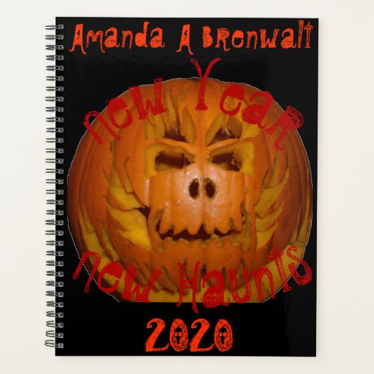 Pumpkin, flammender Schädel Planer (Vorderseite)