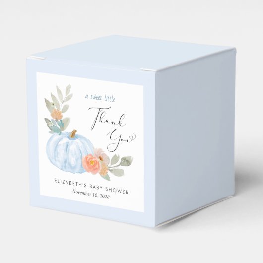 Pumpkin Floral Baby Boy Dusche Geschenkschachtel (Vorderseite)