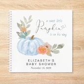 Pumpkin Floral Baby Boy Showbook Notizblock