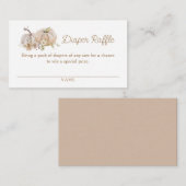 Pumpkin Floral Baby Dusche Windelwanne Begleitkarte (Vorne/Hinten)