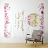 Pumpkin Floral Baby Girl Couples Dusche Foto Prop Wandteppich (Beispiel (Horizontal))