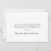 Pumpkin Floral Baby Girl Dusche Dankeskarte (Rückseite)