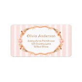 Pumpkin Floral Baby Shower Return Address Label Adressaufkleber (Vorne)