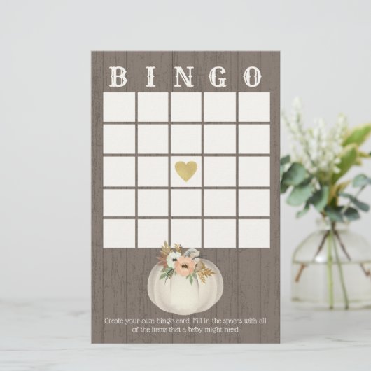 Pumpkin Floral Bingo (Stehend Vorderseite)