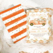 Pumpkin Floral Car Fall Baby Dusche Einladung