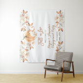 Pumpkin Floral Fall der Liebe Engagement Partei Wandteppich (Beispiel)