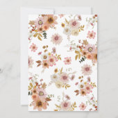 Pumpkin Floral Fall in Liebe mit Babydusche Einladung (Rückseite)