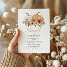 Pumpkin Floral Fall in Liebe mit Babydusche