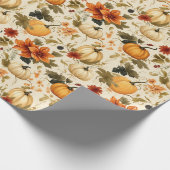 Pumpkin Floral Geschenkpapier (Ecke)