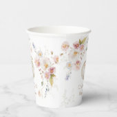 Pumpkin Floral Girl Babydusche Pappbecher (Rechts)