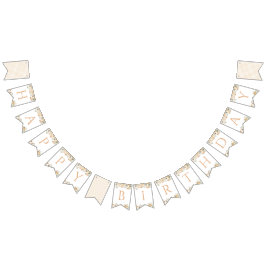 Pumpkin Floral Happy Birthday Banner