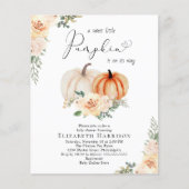 Pumpkin Floral Herbstdusche einladen (Vorderseite)