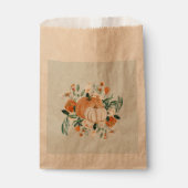Pumpkin Floral Herbstfarben Blue, Geschenktütchen (Vorderseite)