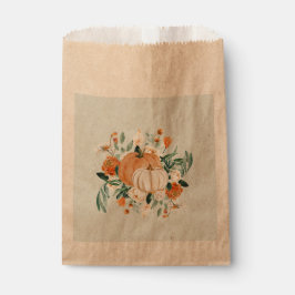 Pumpkin Floral Herbstfarben Blue, Geschenktütchen